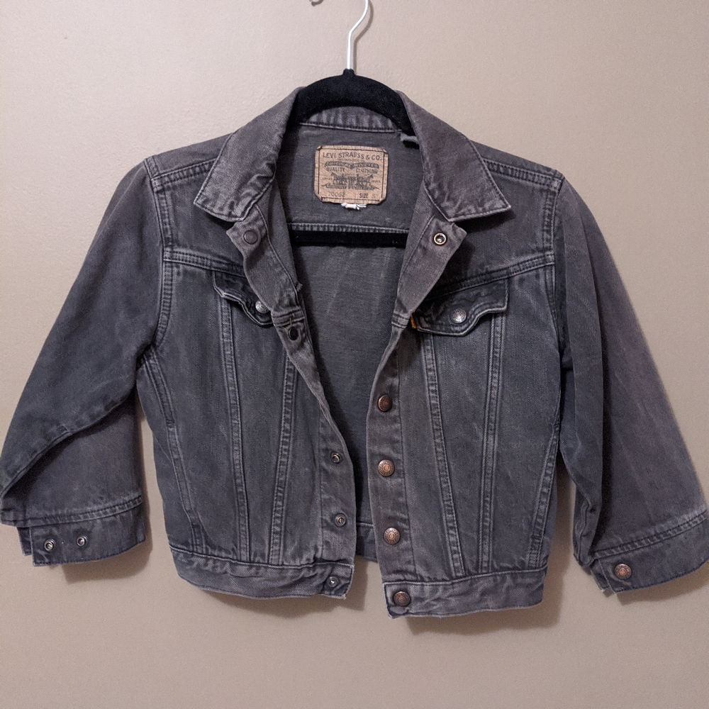 🖤Levi's vintage cropped denim jacket